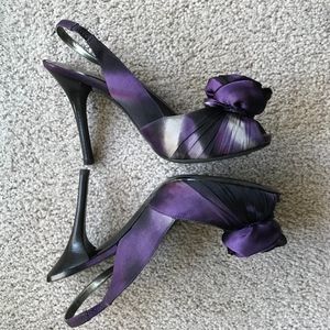 GUESS by Marciano Purple Flower Heels